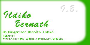 ildiko bernath business card