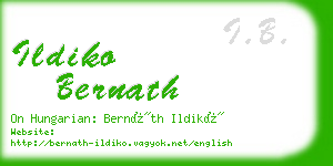 ildiko bernath business card